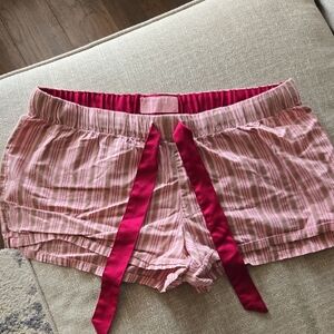 Xhilaration Pink & Hot Pink Striped Sleep Shorts